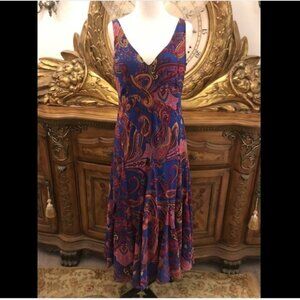 JONES NEW YORK. Size 4. Floor Length Sleeveless Dress. Lined. Flared WTC